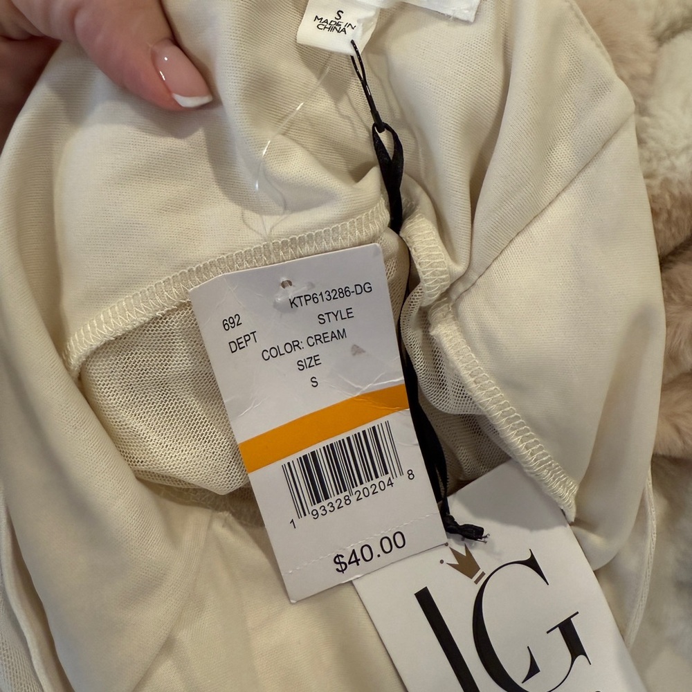 Lola Grace Cream Sheer Long Sleeve Top – Size S - Picture 3 of 3